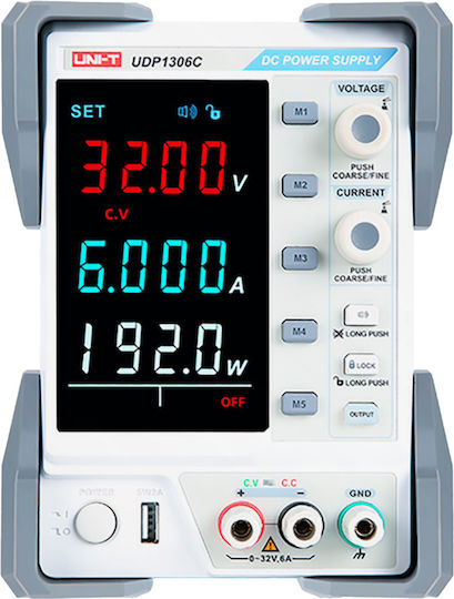 Uni-T Laboratory Power Supply with 1 Channel 32V 6A and Maximum Power 192W UDP1306C