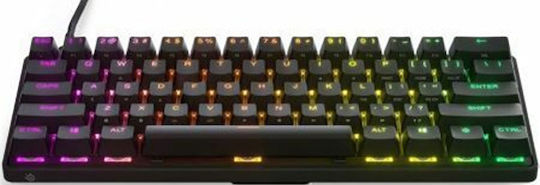 SteelSeries Apex Pro Mini Hall Effect Gaming Keyboard 60% with SteelSeries OmniPoint switches and RGB lighting (English US)