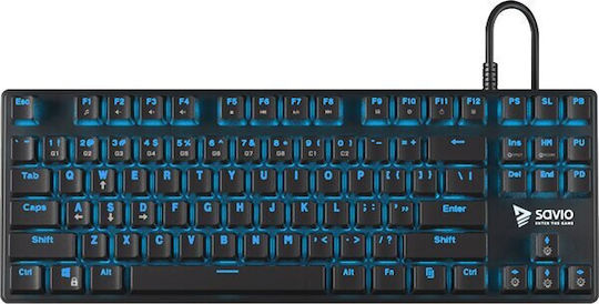 Savio Blackout Gaming Mechanical Keyboard 60% with Outemu Blue switches and RGB lighting (English US)