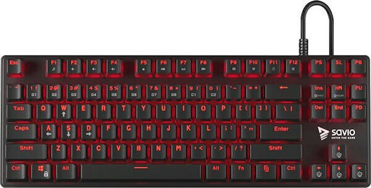 Savio Blackout Gaming Tastatură Mecanică 60% cu Outemu Red comutatoare și iluminare RGB (Engleză US)