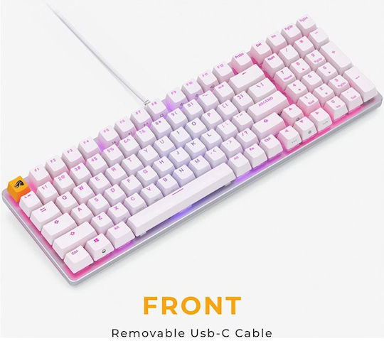 Glorious PC Gaming Race GMMK 2 Gaming Mechanical Keyboard with Glorious Fox switches and RGB lighting (English US) White