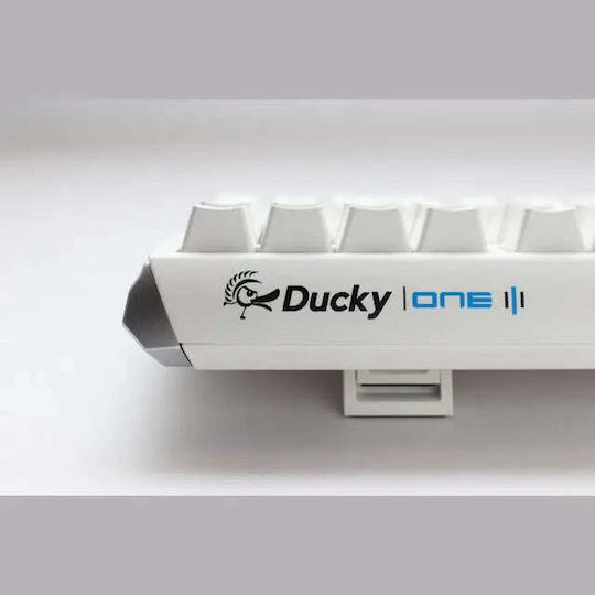 Ducky One 3 TKL Gaming Mechanische Tastatur Tenkeyless mit Cherry MX Geräuschlos Rot Schaltern und RGB-Beleuchtung (Englisch US) Pure White