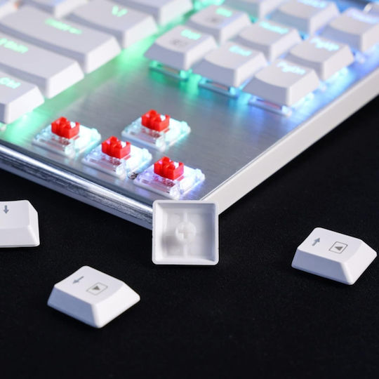 Redragon K621 Horus Gaming Mechanical Keyboard Tenkeyless with Custom Red switches and RGB lighting (English US) White