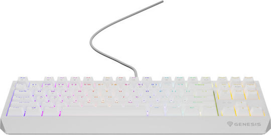 Genesis Thor 230 TKL Gaming Mechanical Keyboard Tenkeyless with Outemu Red switches and RGB lighting (English US) White