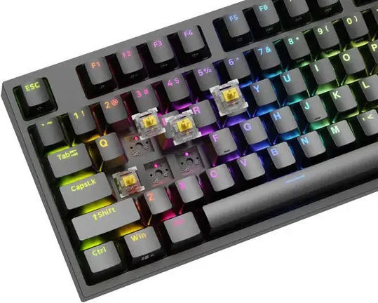 Genesis Thor 404 Gaming Mechanical Keyboard Tenkeyless with Gateron Yellow switches and RGB lighting (English US)
