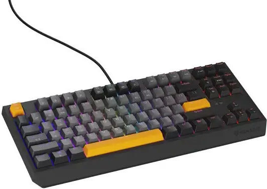 Genesis Thor 230 TKL Gaming Mechanical Keyboard Tenkeyless with Outemu Red switches and RGB lighting (English US) Anchor Gray Positive