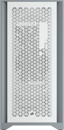 Corsair 4000D Airflow Gaming Midi-Turm Computergehäuse mit Seitenfenster Weiß