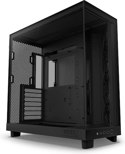 NZXT H6 Flow Gaming Midi Tower Κουτί Υπολογιστή με Πλαϊνό Παράθυρο Μαύρο