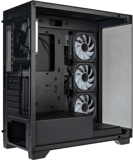 Kolink Unity Peak ARGB Gaming Midi Tower Computer Case with Side Window Black