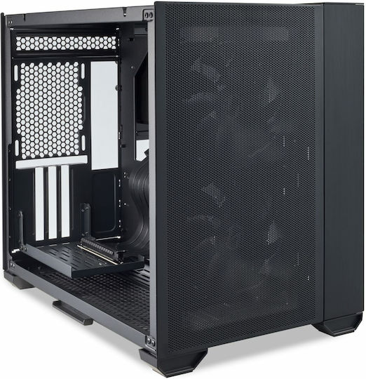 Lian Li O11 Air Mini Gaming Midi-Turm Computergehäuse mit Seitenfenster Schwarz