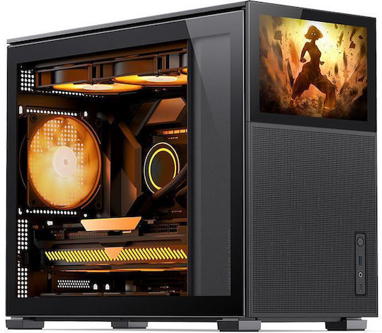 Jonsbo D31 Mesh Screen Gaming Mini Tower Computer Case with Side Window Black