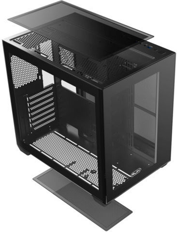 Raijintek Paean C7 Геймърско бюро Midi Tower Компютърна кутия със страничен прозорец Черен