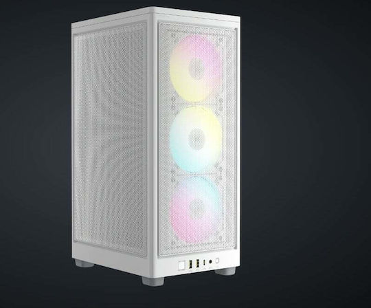 Corsair 2000D RGB Airflow iCUE Mini Tower Κουτί Υπολογιστή Λευκό