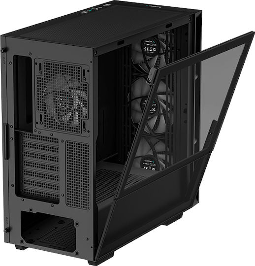 Deepcool CH560 Gaming Middle Tower Carcasă Calculator cu Fereastră Laterală și Iluminare RGB Negru
