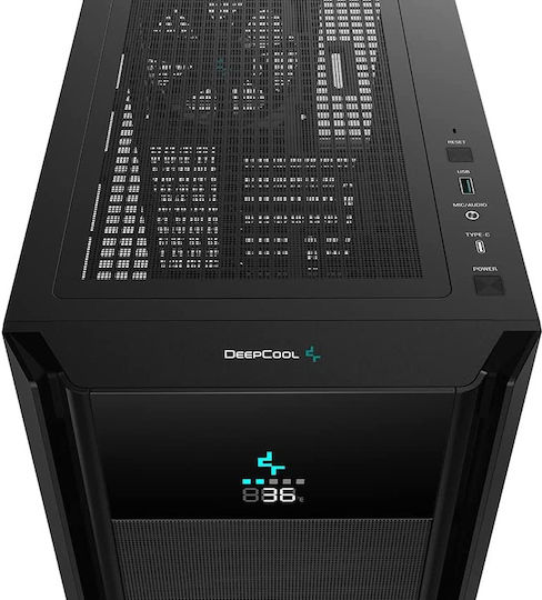 Deepcool CH510 Gaming Midi Tower Computer Case with Side Window Mesh Digital