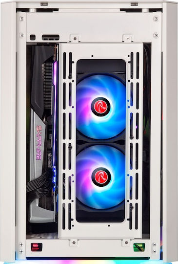 Raijintek Ophion Elite Gaming Mini-Turm Computergehäuse mit Seitenfenster Weiß