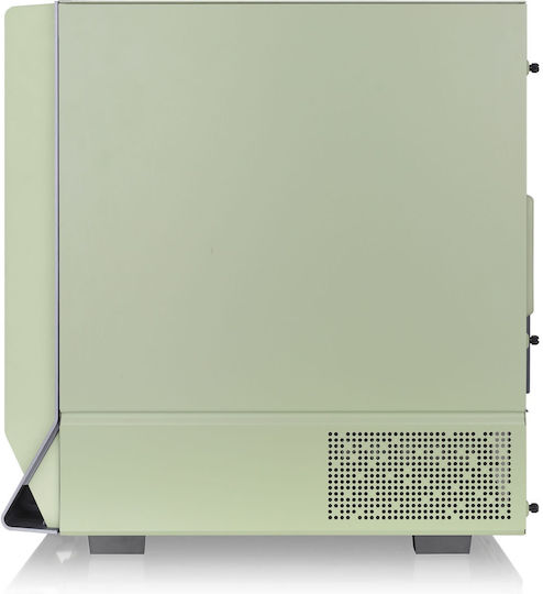 Thermaltake Ceres 300 TG Геймърско бюро Midi Tower Компютърна кутия със страничен прозорец и RGB осветление Зелен