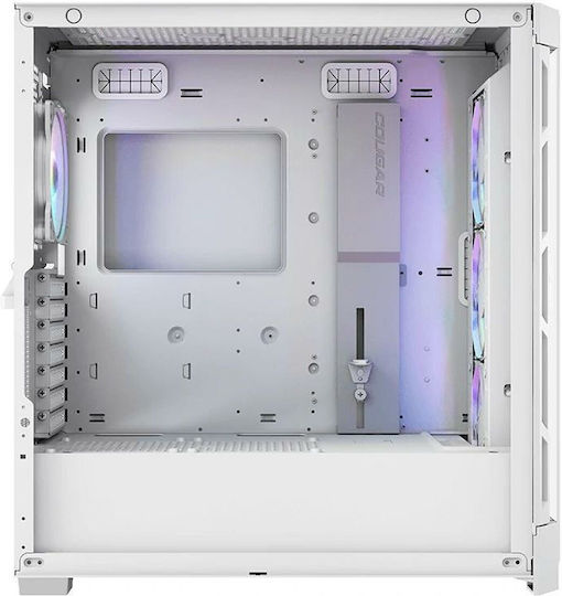 Cougar Airface Pro RGB Gaming Midi Tower Computer Case with Side Window White