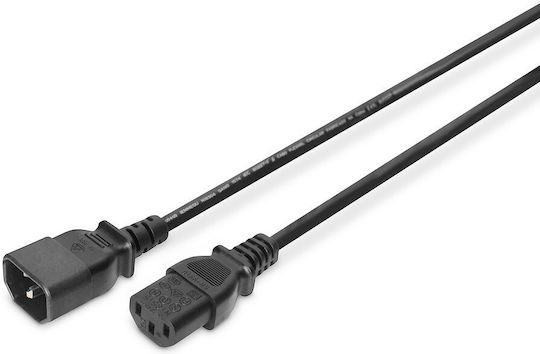 Digitus IEC C14 - IEC C13 Cable 1.2m Μαύρο AK-440201-012-S