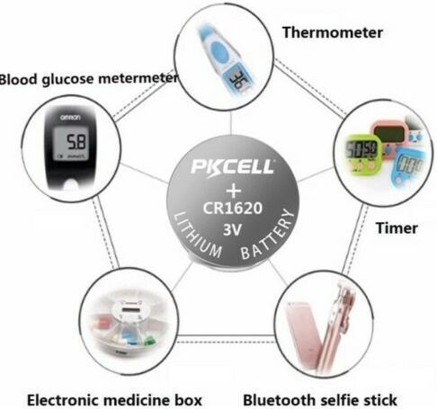 Pkcell Batterie Lithium für Uhren CR1620 3V 1Stück