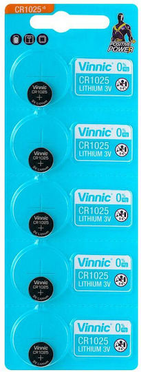 Vinnic Batterie Lithium für Uhren CR1025 3V 1Stück