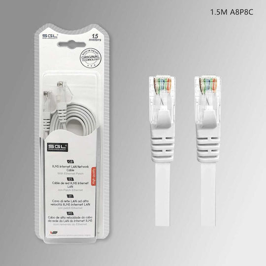 SGL U/UTP Network Cable Ethernet 1.5m White
