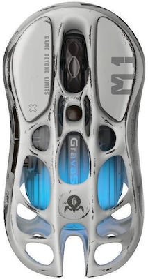 GravaStar Mercury M1 Pro Wireless RGB Gaming Mouse 26000 DPI Battle-Worn Version Silver Mist