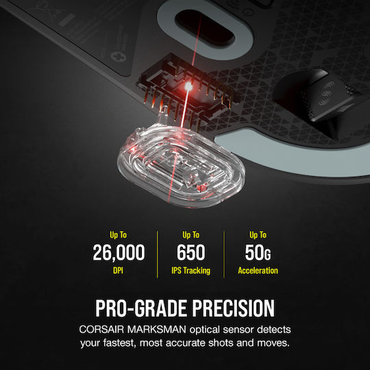 Corsair M75 Air Ασύρματο Gaming Ποντίκι 26000 DPI Μαύρο