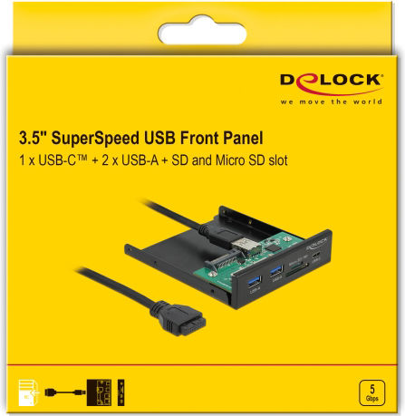 DeLock Преден панел USB