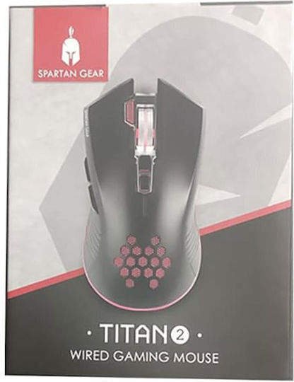 Spartan Gear Titan 2 Gaming Gaming Maus 7200 DPI Schwarz