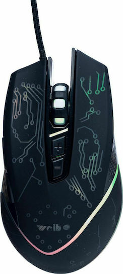 Weibo WB915 RGB Gaming Ποντίκι 3200 DPI Μαύρο