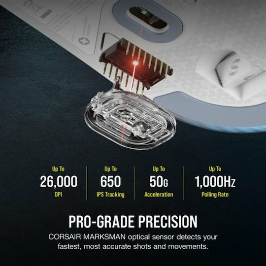 Corsair M75 Wireless RGB Gaming Mouse 26000 DPI White