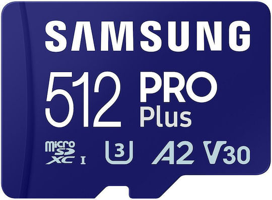 Samsung Pro Plus (2023) microSDXC 512GB U3 V30 A2 UHS-I 180MB/s с адаптер