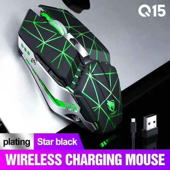 T-Wolf Q15 Ασύρματο Gaming Ποντίκι Star Black