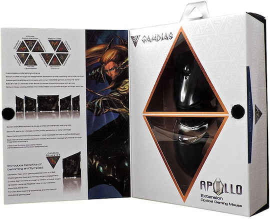 Gamdias Apollo Gaming Gaming Maus 3200 DPI Schwarz