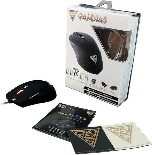Gamdias Ourea Gaming Gaming Maus Schwarz