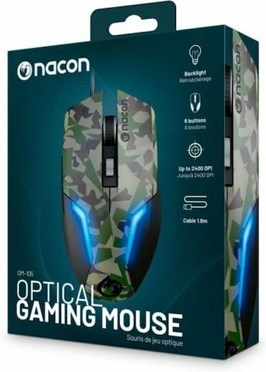 Nacon GM-105 Gaming Ποντίκι Camo Forest