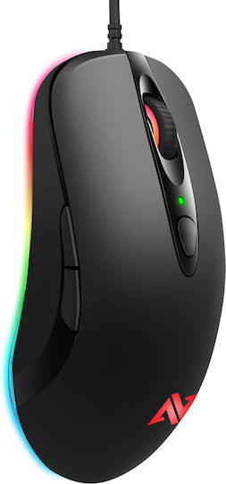 ABKONCORE A530 3325 RGB Геймърска Мишка 4000 DPI Черен
