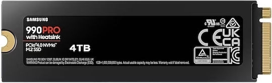 Samsung 990 Pro SSD 4.1TB Тип M.2 с Връзка PCI Express 4.0 и SSD Солидни Дъски Съвместим с PlayStation 5 MZ-V9P4T0CW