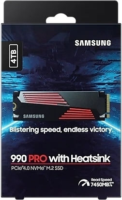 Samsung 990 Pro SSD 4.1TB Тип M.2 с Връзка PCI Express 4.0 и SSD Солидни Дъски Съвместим с PlayStation 5 MZ-V9P4T0CW