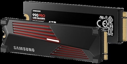 Samsung 990 Pro SSD 4.1TB Тип M.2 с Връзка PCI Express 4.0 и SSD Солидни Дъски Съвместим с PlayStation 5 MZ-V9P4T0CW