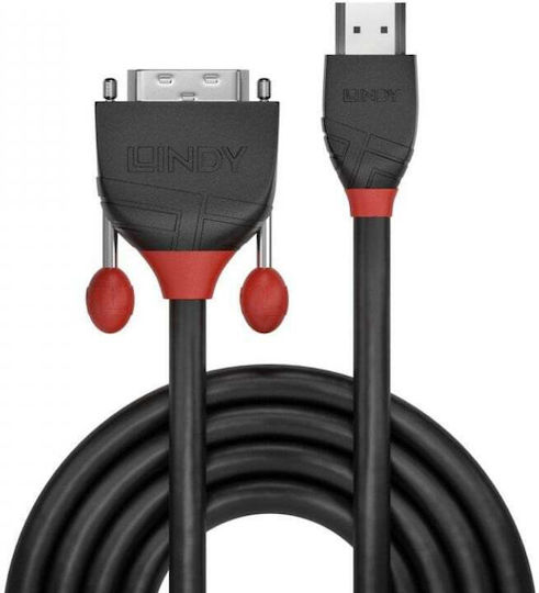Lindy Kabel DVI-D-Stecker - HDMI-Stecker 3m Schwarz (36273)