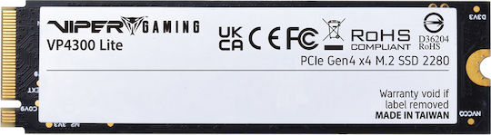 Patriot VP4300 Lite SSD 2TB M.2 Type with PCI Express 4.0 Connection PS5 Compatible VP4300L2TBM28H