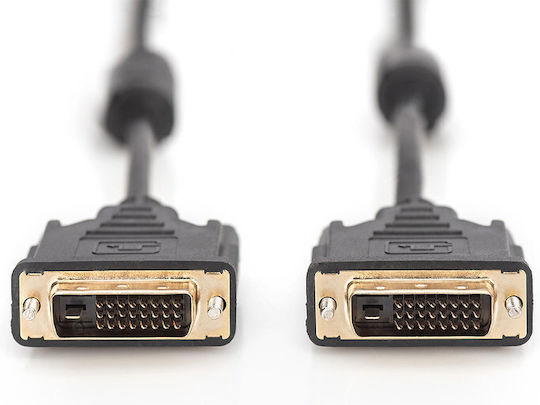 Digitus Cable DVI-D male - DVI-D male 10m Μαύρο (AK-320101-100-S)