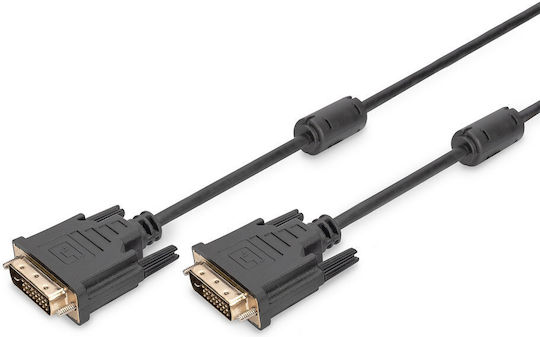 Digitus Cable DVI-D male - DVI-D male 10m Μαύρο (AK-320101-100-S)