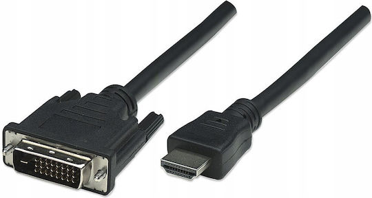 Techly Cable DVI-D male - HDMI male 1.8m Μαύρο (304611)