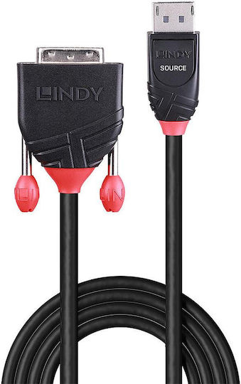 Lindy Kabel DVI-D-Stecker - DisplayPort-Stecker 3m Schwarz (41492)