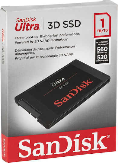 Sandisk Ultra 3D SSD 1TB 2.5'' Type With SATA III Connection SDSSDH3-1T00-G26