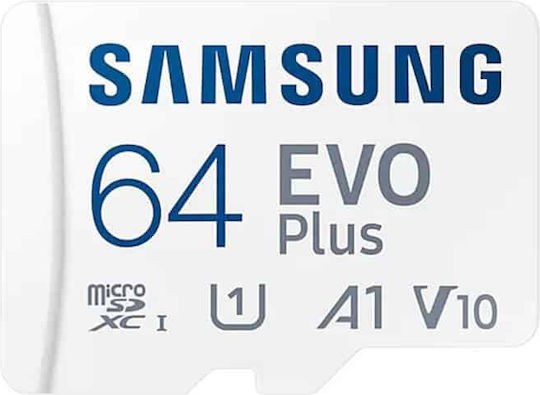 Samsung Evo Plus microSDXC 64GB U1 V10 A1 UHS-I 160MB/s с адаптер