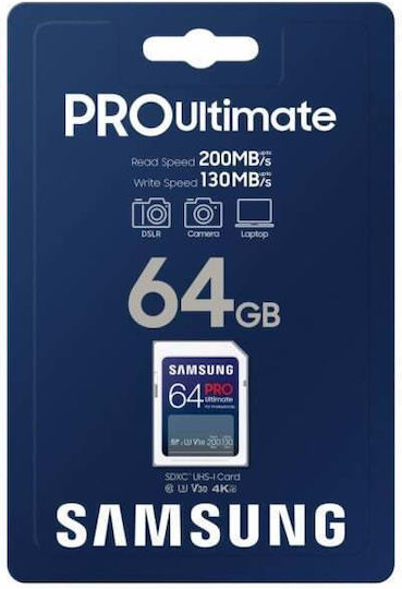 Samsung PRO Ultimate SDXC 64GB U3 V30 UHS-I 200MB/s